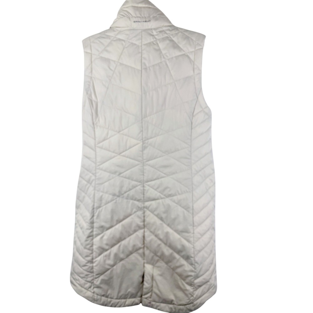 Columbia Omni-Heat Women Sz M Ivory HEAVENLY II Long Vest Quilted Zipper Lined - Picture 6 of 12